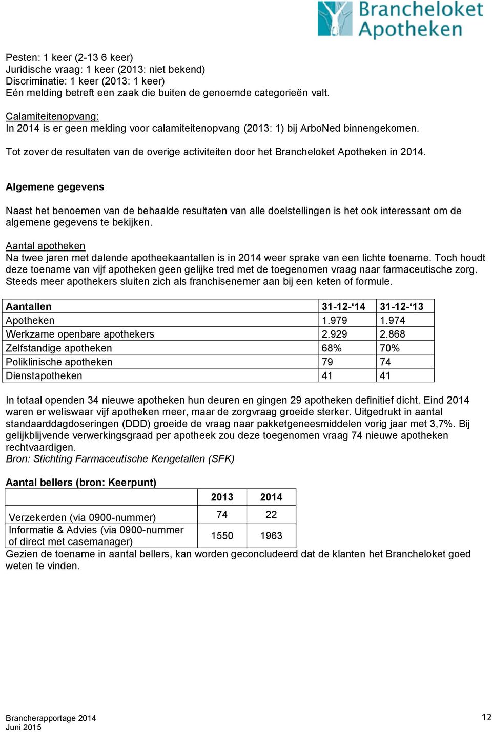 Algemene gegevens Naast het benoemen van de behaalde resultaten van alle doelstellingen is het ook interessant om de algemene gegevens te bekijken.