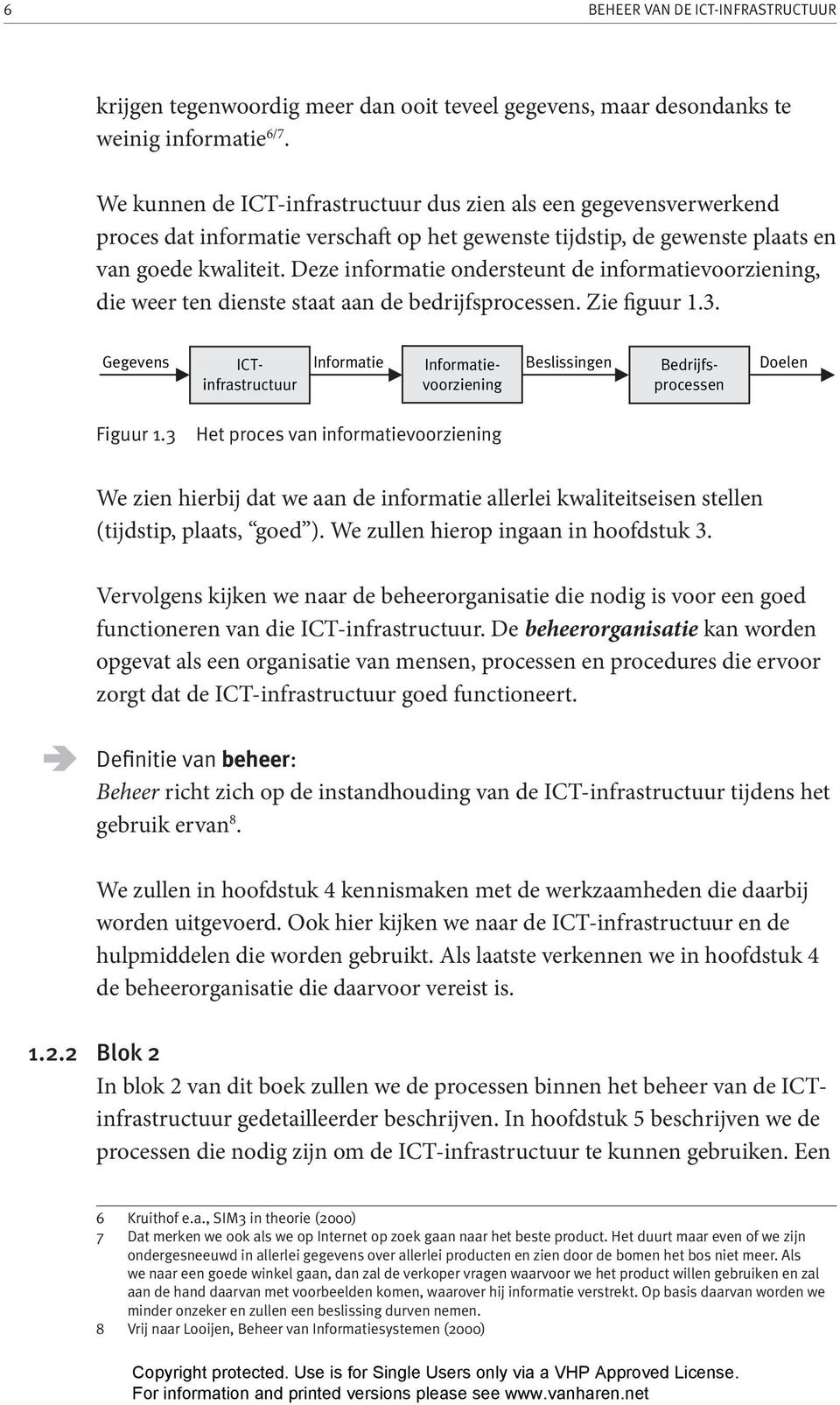 Deze informatie ondersteunt de informatievoorziening, die weer ten dienste staat aan de bedrijfsprocessen. Zie figuur 1.3.