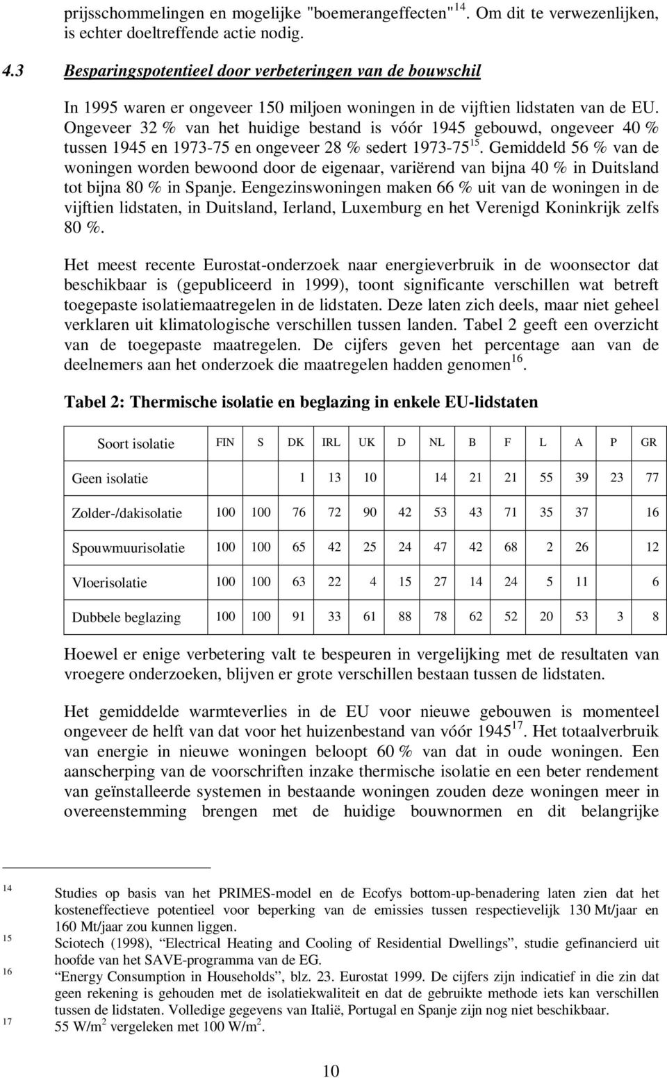 Ongeveer 32 % van het huidige bestand is vóór 1945 gebouwd, ongeveer 40 % tussen 1945 en 1973-75 en ongeveer 28 % sedert 1973-75 15.