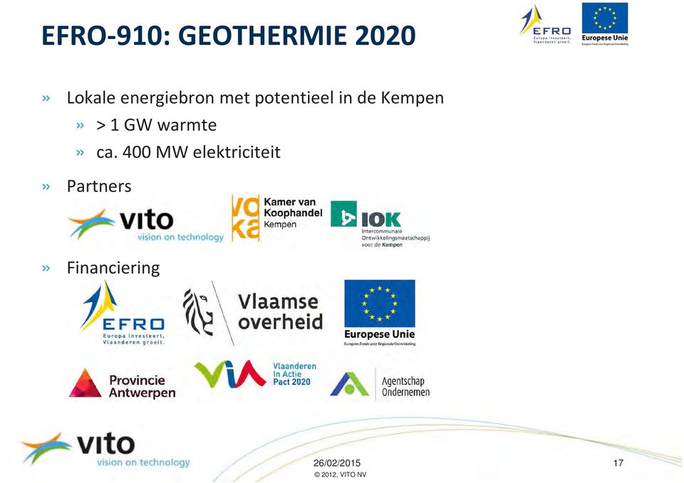 Kempen» > 1 GW warmte» ca.