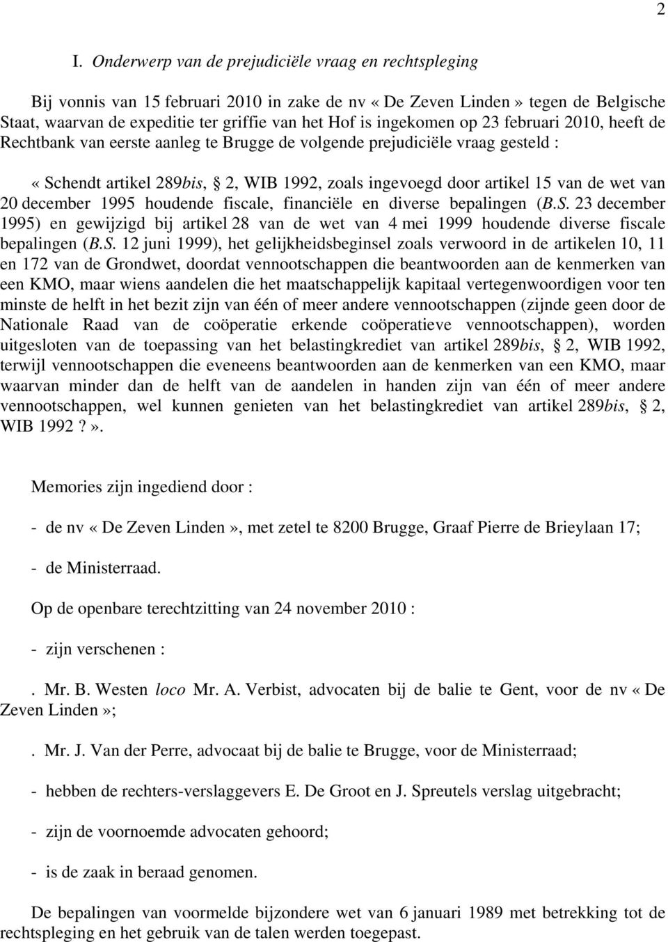 van 20 december 1995 houdende fiscale, financiële en diverse bepalingen (B.S.