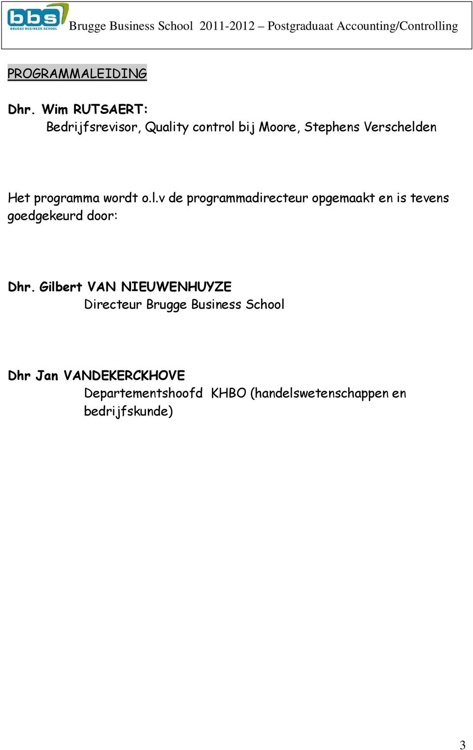 programma wordt o.l.