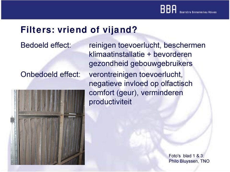 klimaatinstallatie + bevorderen gezondheid gebouwgebruikers verontreinigen