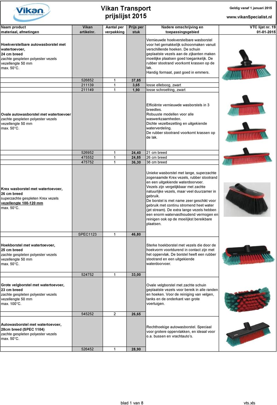 526852 1 37,85 211139 1 3,65 losse elleboog, zwart 211149 1 1,90 losse schroefring, zwart Ovale autowasborstel met watertoevoer vezellengte 50 mm Efficiënte vernieuwde wasborstels in 3 breedtes.