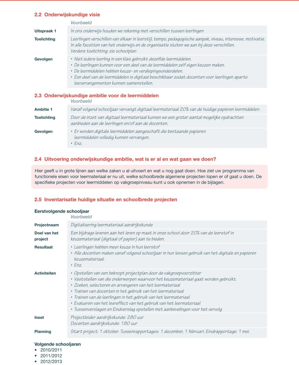 Verdere toelichting: zie schoolplan Niet iedere leerling in een klas gebruikt dezelfde leermiddelen. De leerlingen kunnen voor een deel van de leermiddelen zelf eigen keuzen maken.