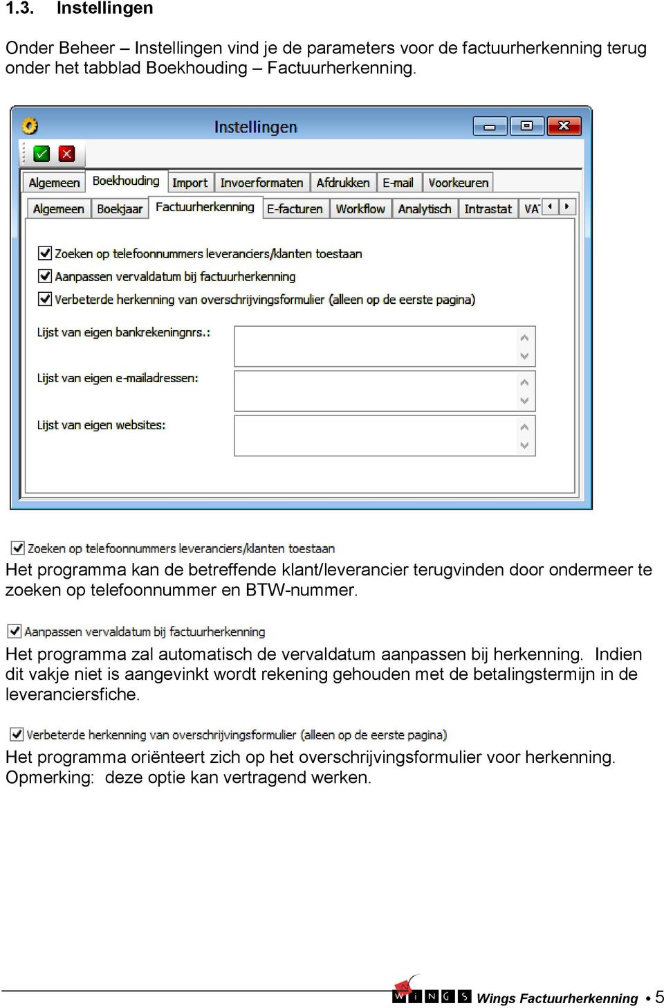 Het programma zal automatisch de vervaldatum aanpassen bij herkenning.