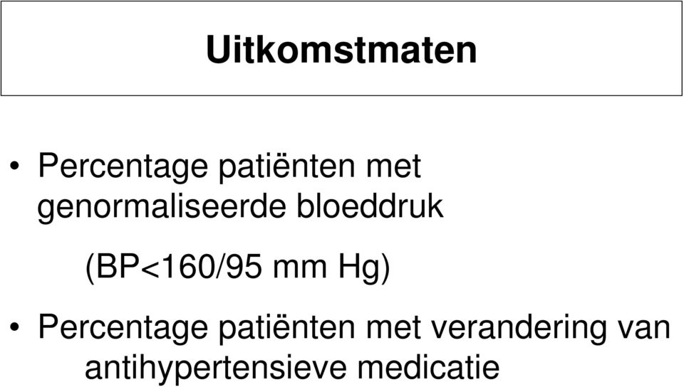 (BP<160/95 mm Hg) Percentage