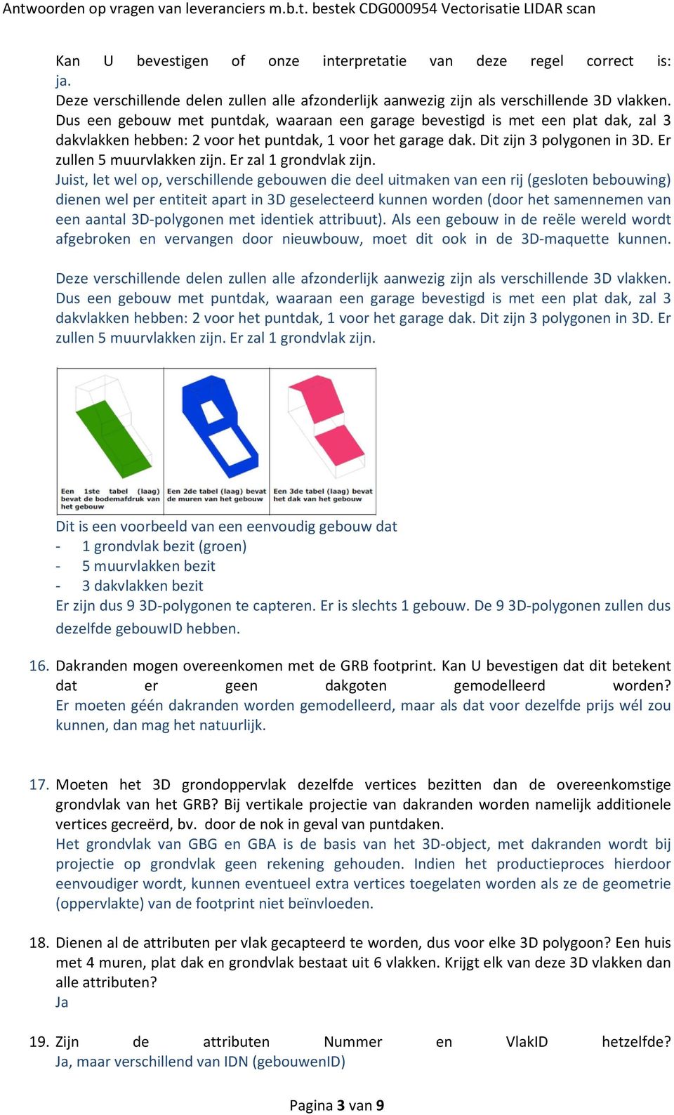 Er zullen 5 muurvlakken zijn. Er zal 1 grondvlak zijn.