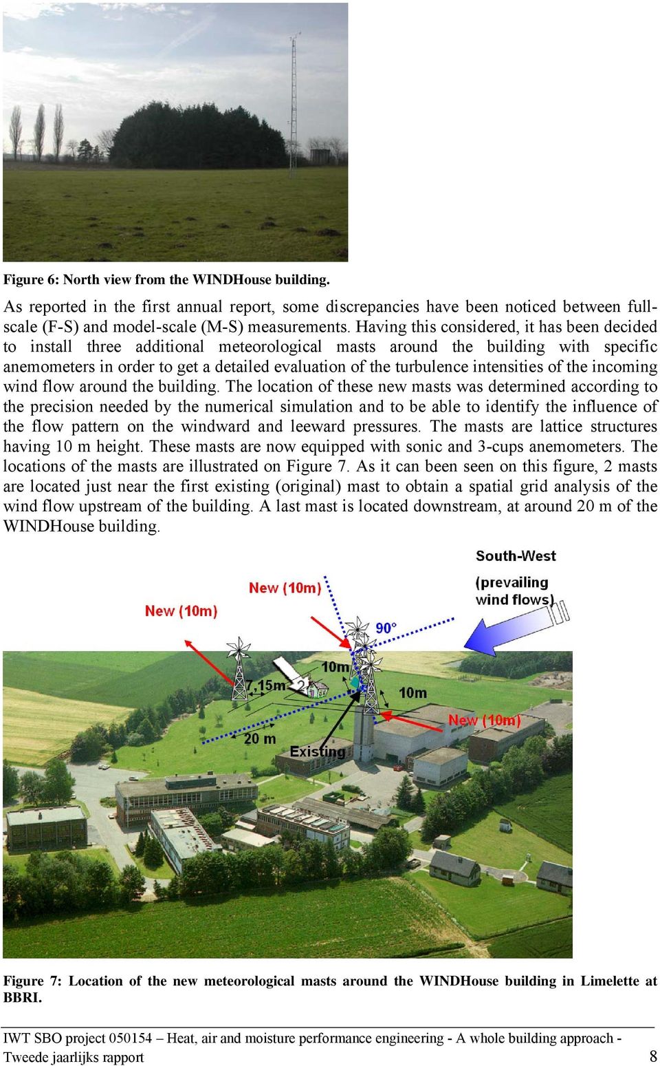 intensities of the incoming wind flow around the building.