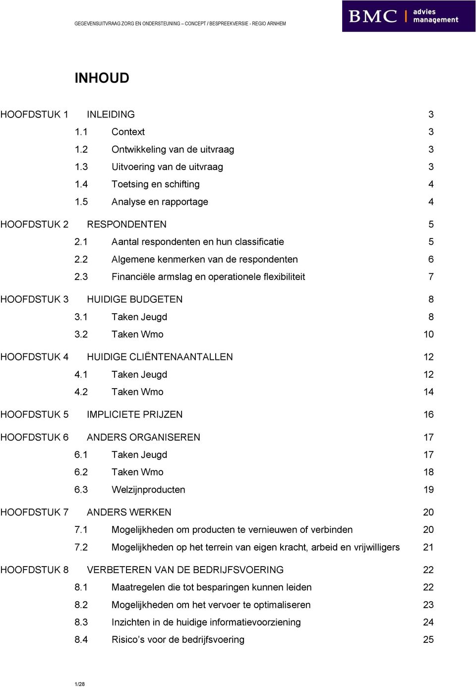 2 Taken Wmo 10 HOOFDSTUK 4 HUIDIGE CLIËNTENAANTALLEN 12 4.1 Taken Jeugd 12 4.2 Taken Wmo 14 HOOFDSTUK 5 IMPLICIETE PRIJZEN 16 HOOFDSTUK 6 ANDERS ORGANISEREN 17 6.1 Taken Jeugd 17 6.2 Taken Wmo 18 6.