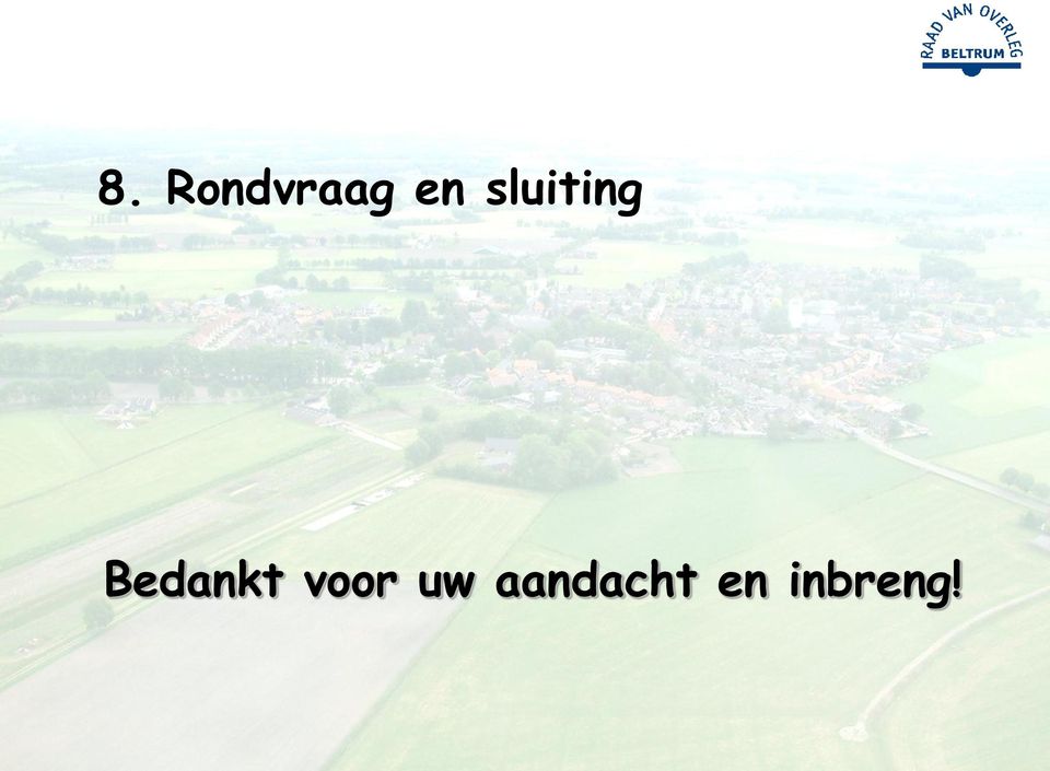 Bedankt voor uw