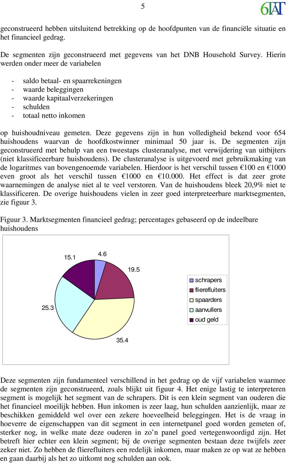 Deze gegevens zijn in hun volledigheid bekend voor 654 huishoudens waarvan de hoofdkostwinner minimaal 5 jaar is.