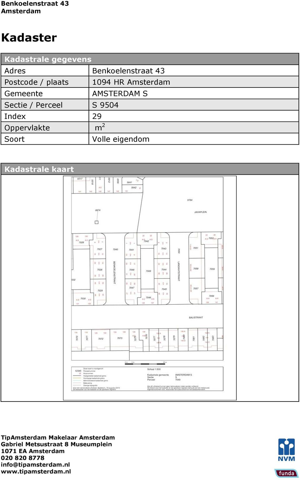 Gemeente AMSTERDAM S Sectie / Perceel S 9504