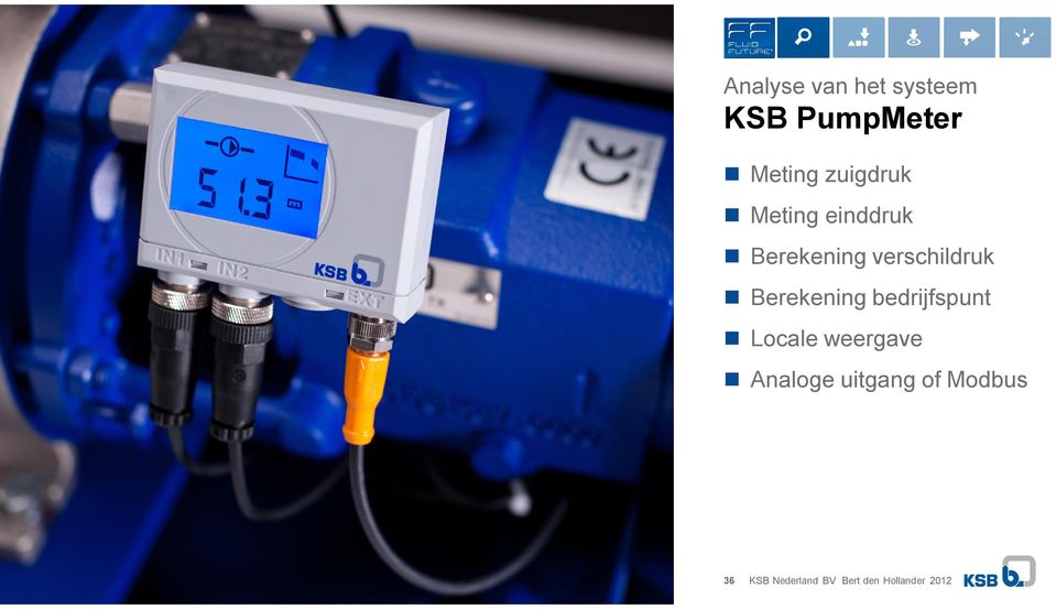 Berekening bedrijfspunt Locale weergave Analoge