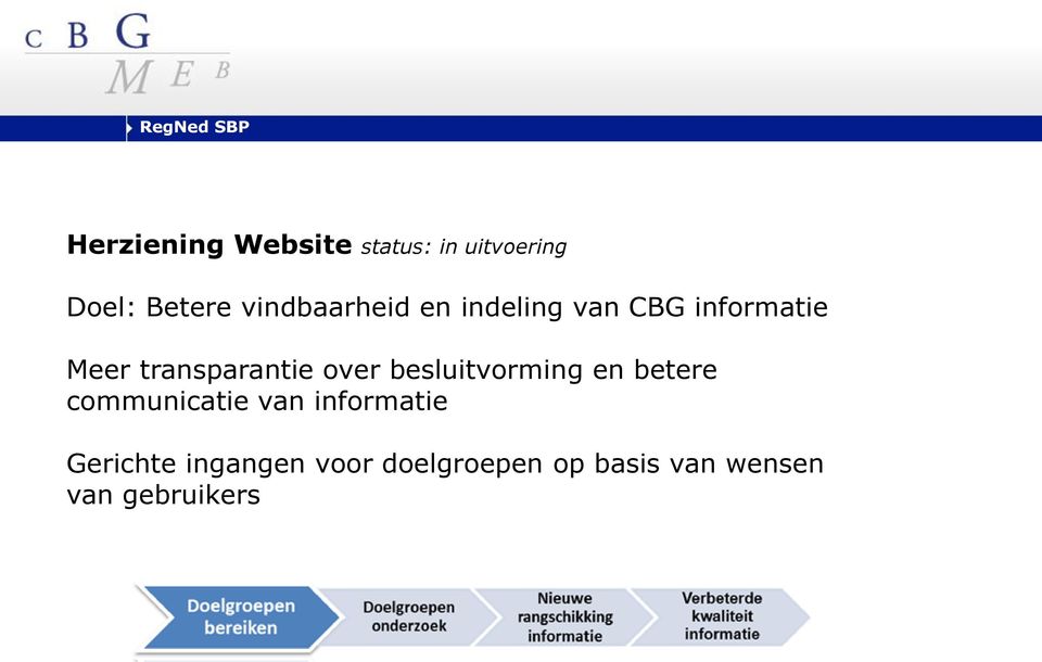 transparantie over besluitvorming en betere communicatie van