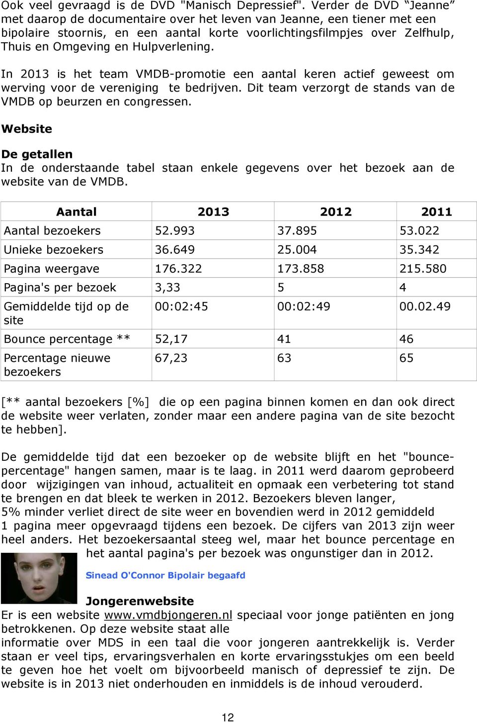 Hulpverlening. In 2013 is het team VMDB-promotie een aantal keren actief geweest om werving voor de vereniging te bedrijven. Dit team verzorgt de stands van de VMDB op beurzen en congressen.