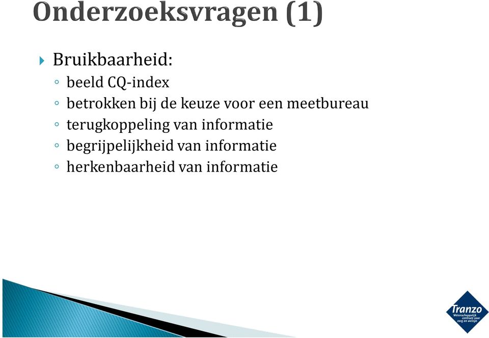 terugkoppeling van informatie