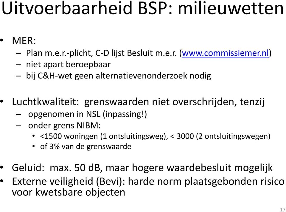 opgenomen in NSL (inpassing!