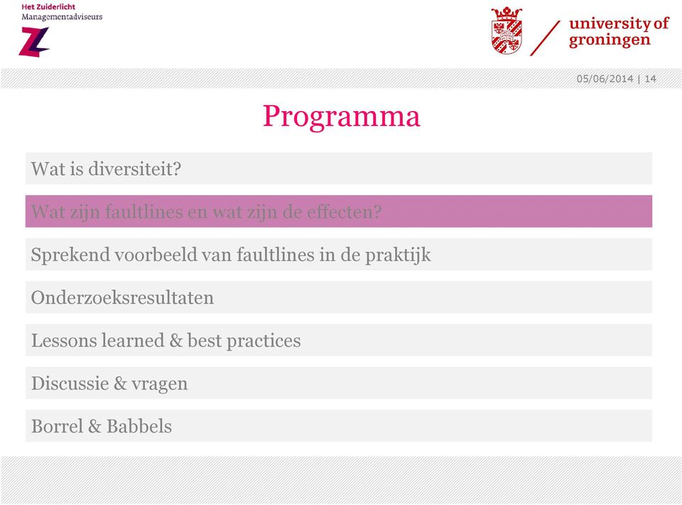 Sprekend voorbeeld van faultlines in de praktijk