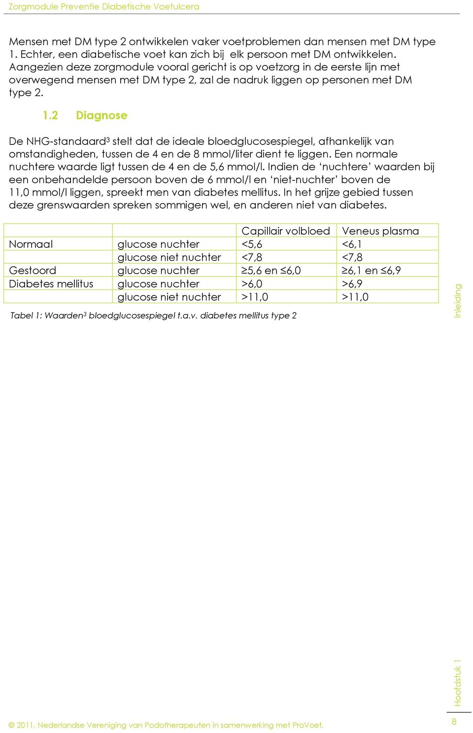 2 Diagnose De NHG-standaard 3 stelt dat de ideale bloedglucosespiegel, afhankelijk van omstandigheden, tussen de 4 en de 8 mmol/liter dient te liggen.