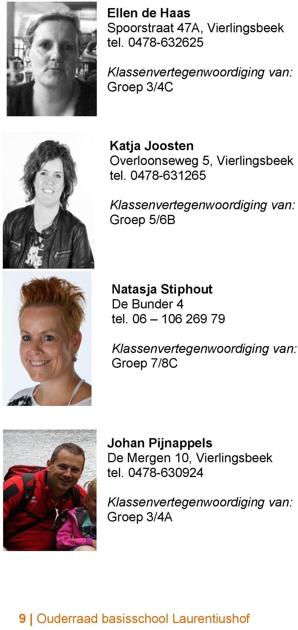 0478-631265 Groep 5/6B Natasja Stiphout De Bunder 4 tel.