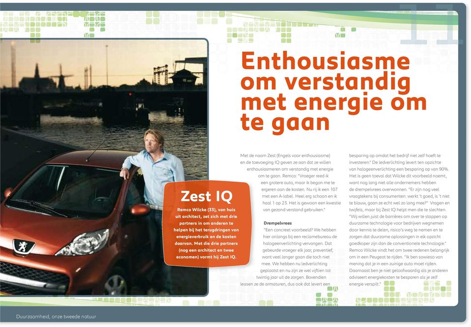 Met de naam Zest (Engels voor enthousiasme) en de toevoeging IQ geven ze aan dat ze willen enthousiasmeren om verstandig met energie om te gaan.