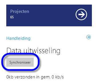 4 Projecten synchroniseren: van Main naar Inspect 1. Prognotice Main moet eerst geheel klaar zijn met het uploaden van een project, voordat Inspect het project kan gaan downloaden.