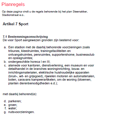 Bijlage (BP - overzicht