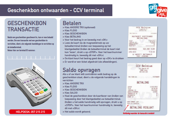 4. Manier 4: Magneetstrip via magneetstriplezer [steeds actief] enkel via CCV-terminal apart ctr met CCV jaarlijkse kost