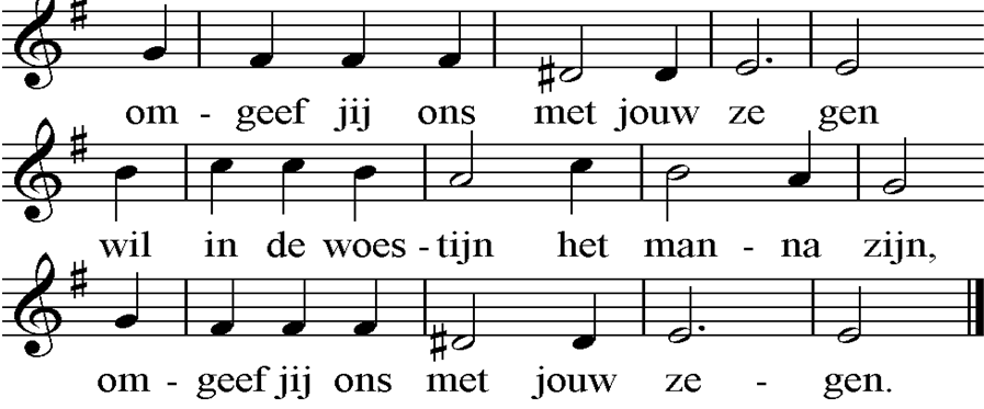 Slotlied: Behoed en bewaar jij ons lieve