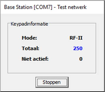 Het netwerk testen De automatisch opgeslagen lijst wordt iedere keer als u keypads initialiseert overschreven. Als u een lijst permanent wilt bewaren, dan kunt u deze zelf ook opslaan.