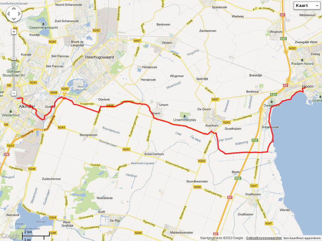 Literair Landschap Route 4 Literaire fietsroute over de Westfriese Omringdijk (Hoorn - Alkmaar)