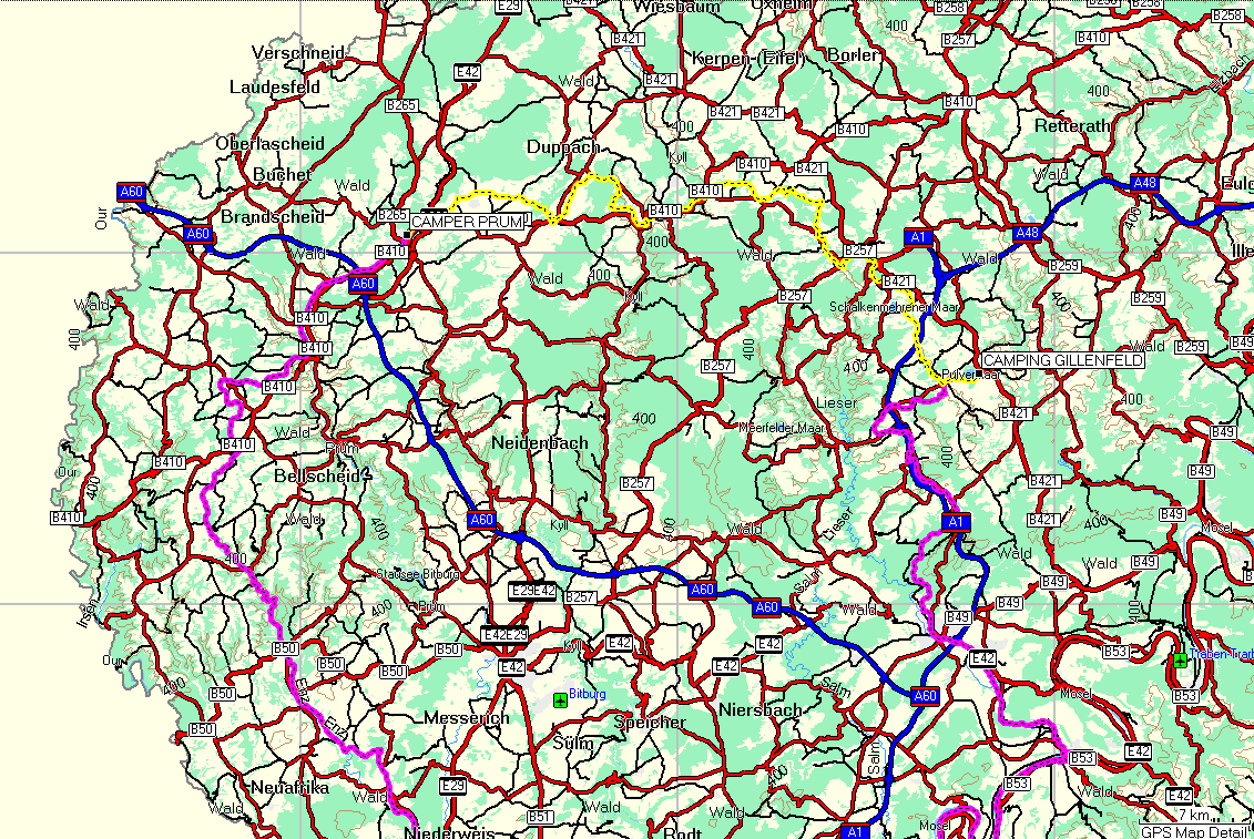 Hoogte (m) Prüm - Gillenfeld 21-05-09 650 600 550 500 450 400 350 300 250