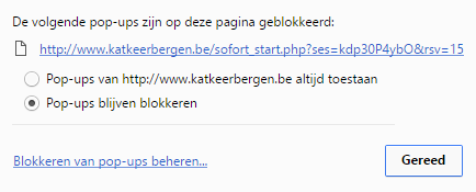 !! Let op: Afhankelijk van uw browser en uw beveiligingsinstellingen is het mogelijk dat er hier een probleem optreedt!