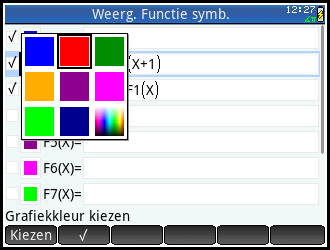 de andere functie. Staat de Trace optie uit (nog een keer erop tappen zodat het bolletje verdwijnt), dan wandel je met een vrije cursor door het XY vlak.