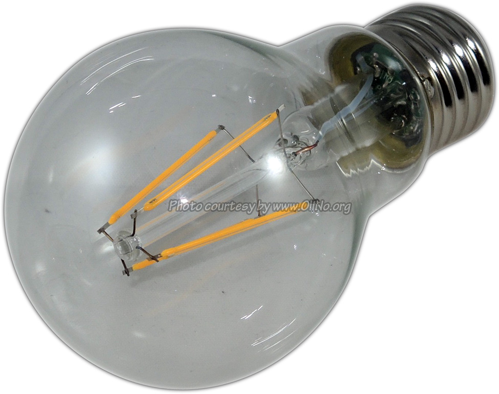 LED Lamp 230V bol 4W Filament Warmwit E27