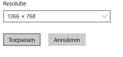 Juiste resolutie instellen (alleen nodig wanneer aanwijzer of pen niet op de juiste plek lijkt te reageren): Het is belangrijk om de juiste resolutie in te stellen als je de laptop gebruikt voor het