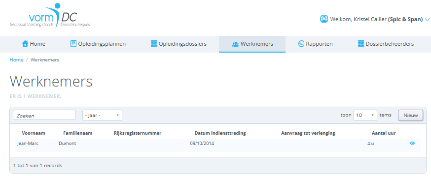 Interne opleiding 4. Detail van de loonkost voor de werknemers + Totaal.. Detail van de kosten voor de interne lesgever + omkaderingskost en Totaal. 3. Totale kost van de opleiding.