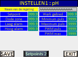 Door rechts naast naam van regeling te drukken verschijnt het onderstaande scherm. M.B.