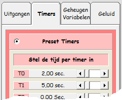 De Transportband programmeren in EasyProgIntFace. Klik rechtsboven onder het kopje Actie op Klik daarna in het kader op.