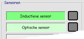 De sensoren van de transportband. Sensoren zijn onderdelen die een grootheid meten. Bekende grootheden zijn: Spanning Stroom Weerstand Temperatuur Vochtigheid Lichtsterkte Enz.