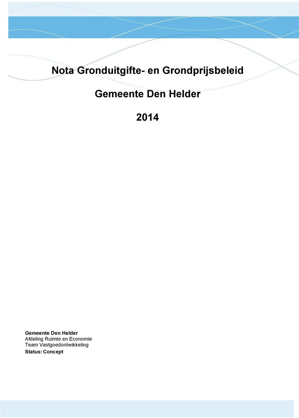 2014 Gemeente Den Helder Afdeling