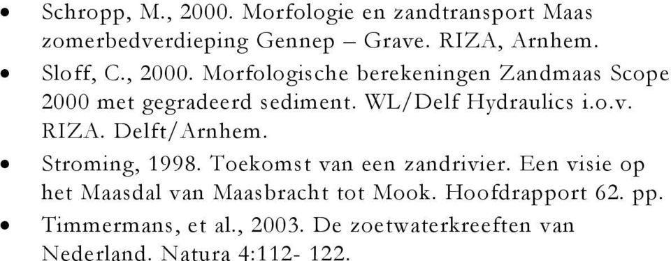 RIZA. Delft/Arnhem. Stroming, 1998. Toekomst van een zandrivier.