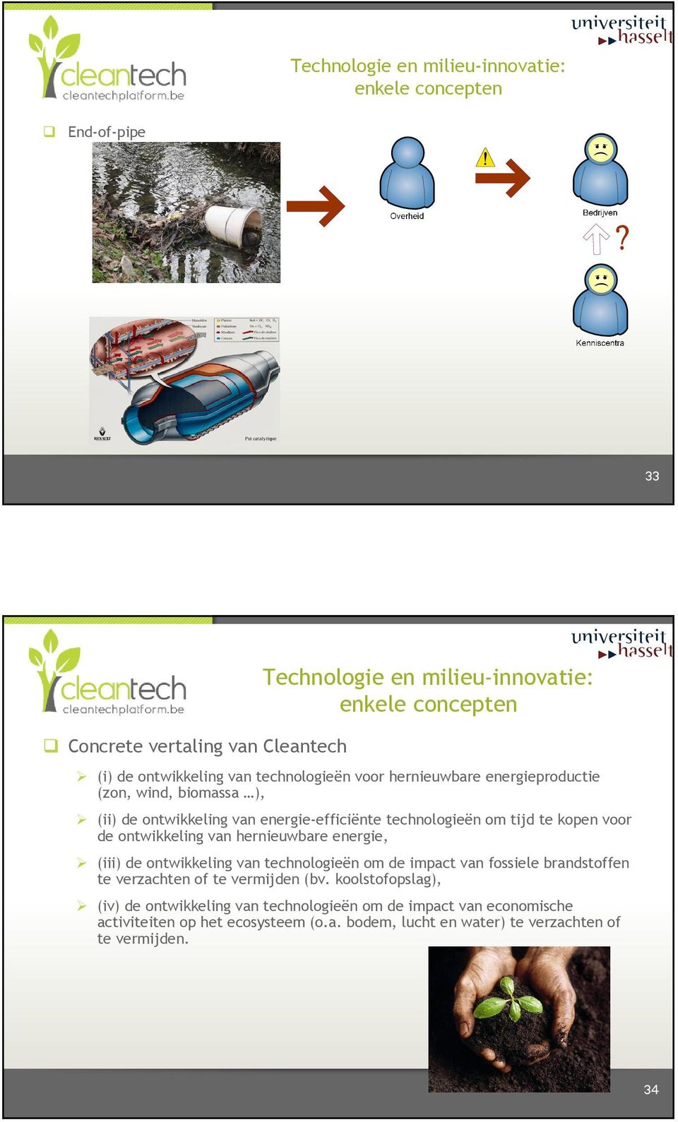 voor de ontwikkeling van hernieuwbare energie, (iii) de ontwikkeling van technologieën om de impact van fossiele brandstoffen te verzachten of te vermijden (bv.