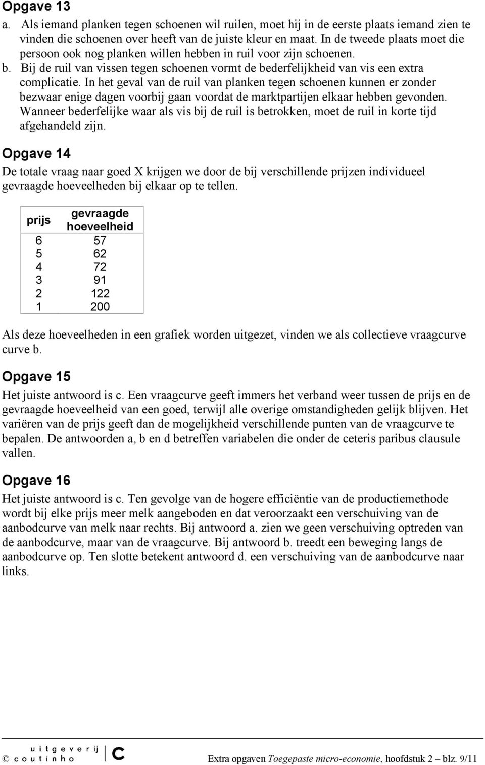 In het geval van de ruil van planken tegen schoenen kunnen er zonder bezwaar enige dagen voorbij gaan voordat de marktpartijen elkaar hebben gevonden.