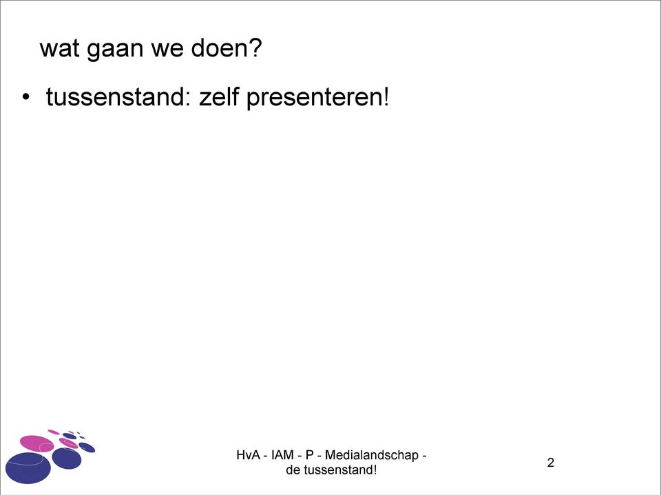 tussenstand: