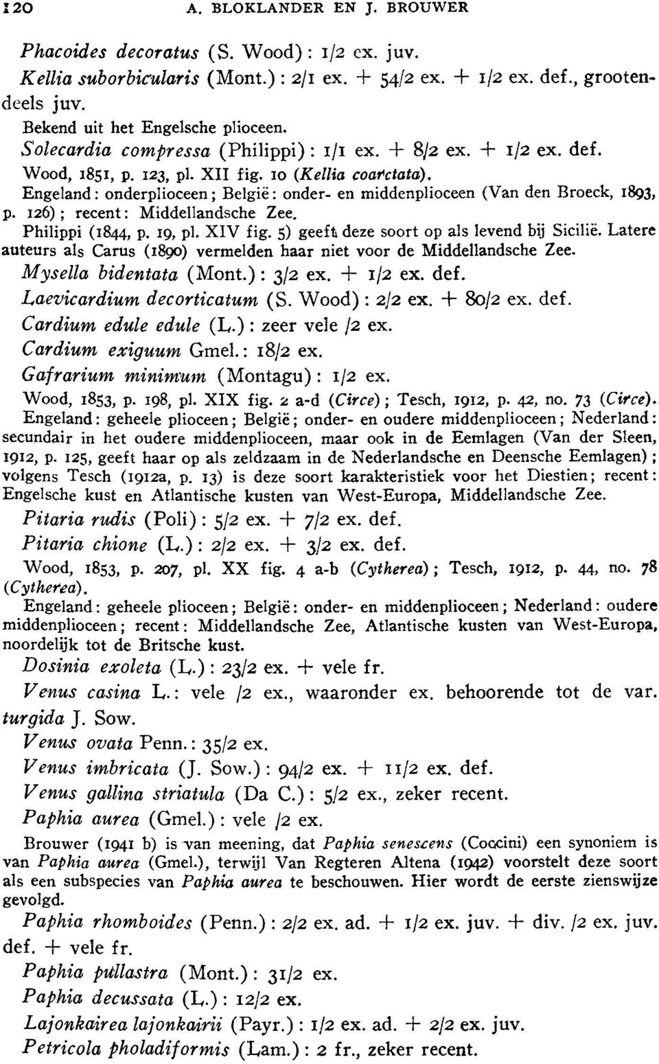 Engeland: onderplioceen; Belgie: onder- en middenplioceen (Van den Broeck, 1893, p. 126); recent: Middellandsche Zee. Philippi (1844, p. 19, pl. XIV fig. 5) geeft deze soort op als levend bij Sicilie.