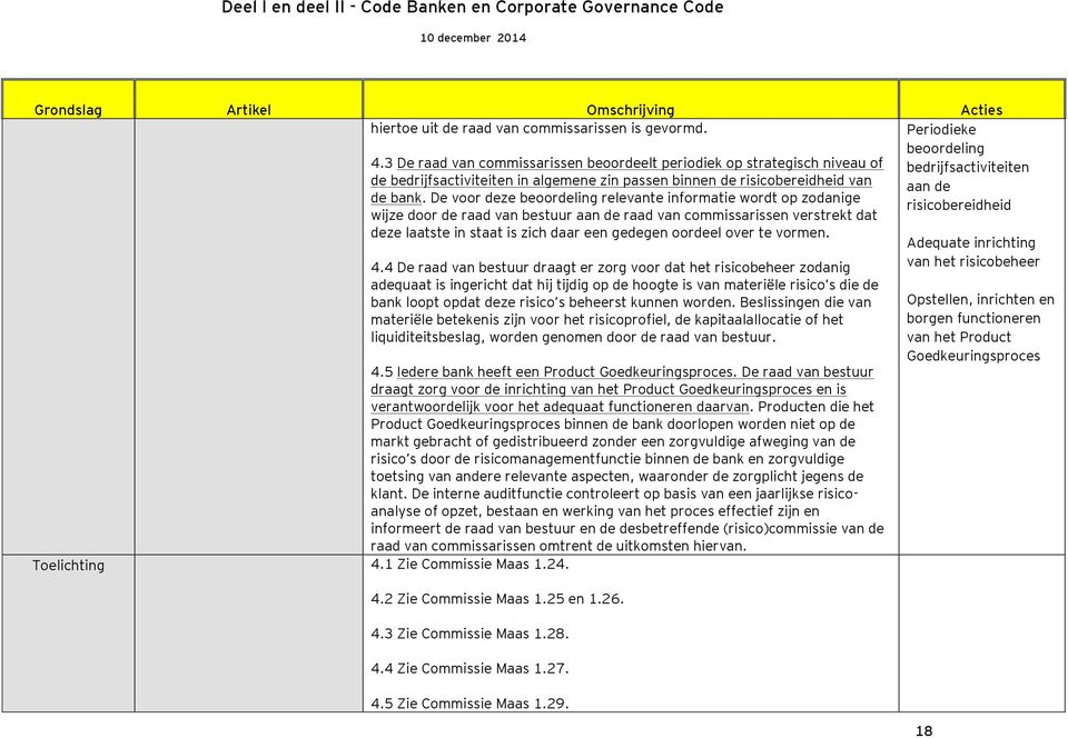 De voor deze beoordeling relevante informatie wordt op zodanige wijze door de raad van bestuur aan de raad van commissarissen verstrekt dat deze laatste in staat is zich daar een gedegen oordeel over