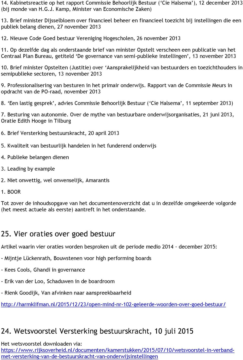 Nieuwe Code Goed bestuur Vereniging Hogescholen, 26 november 2013 11.