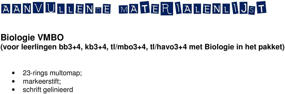 met Biologie in het pakket) 23-rings